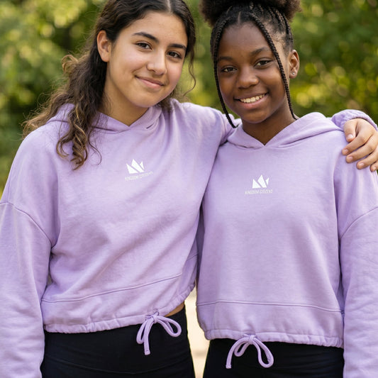 Purple Kingdom Citizens Cropped Hoodie